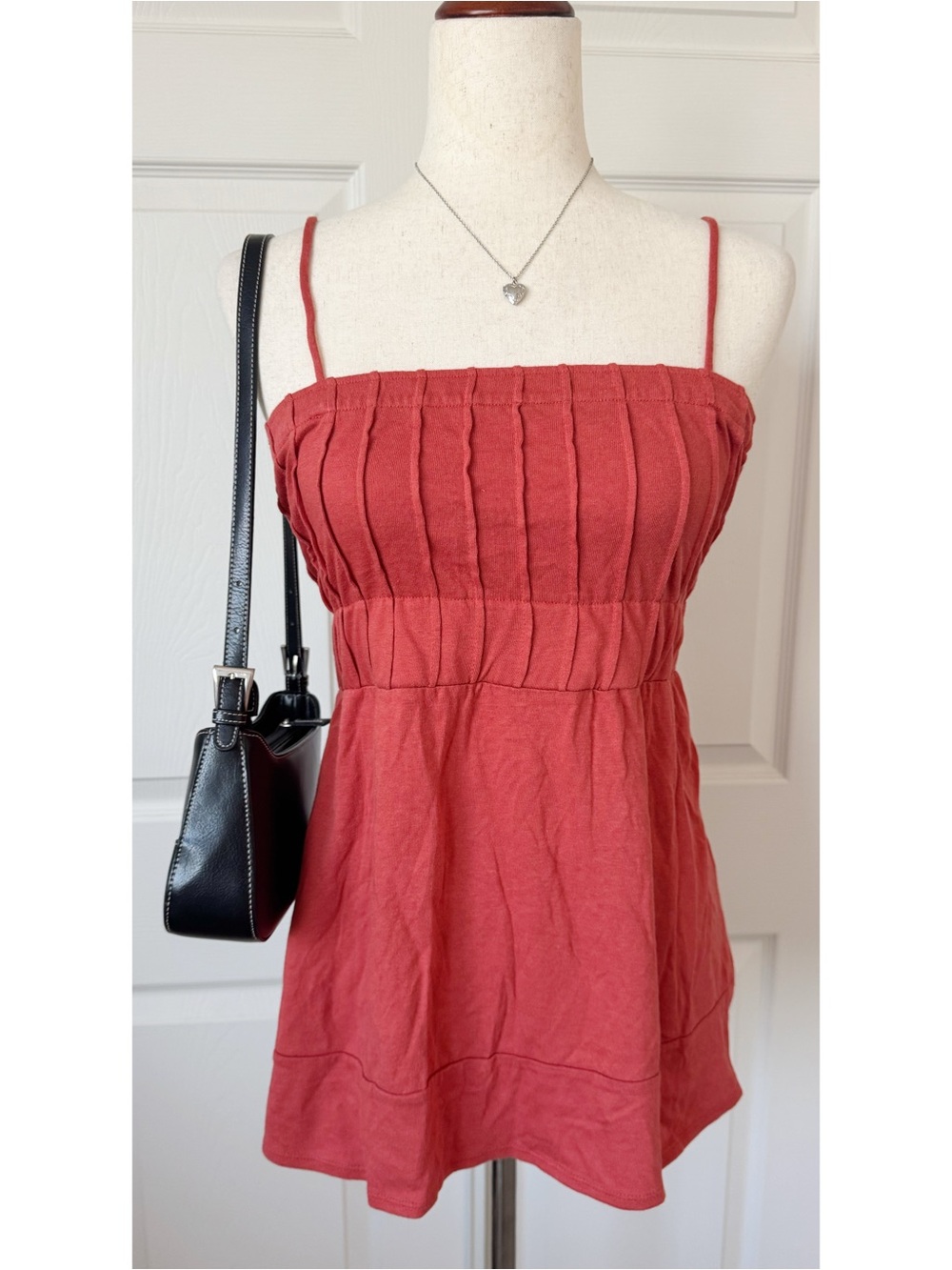 Banana Republic Orange Strappy Peplum Top